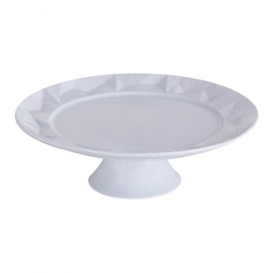 Prato 32,5x10cm Para Bolo Com Pé Edros